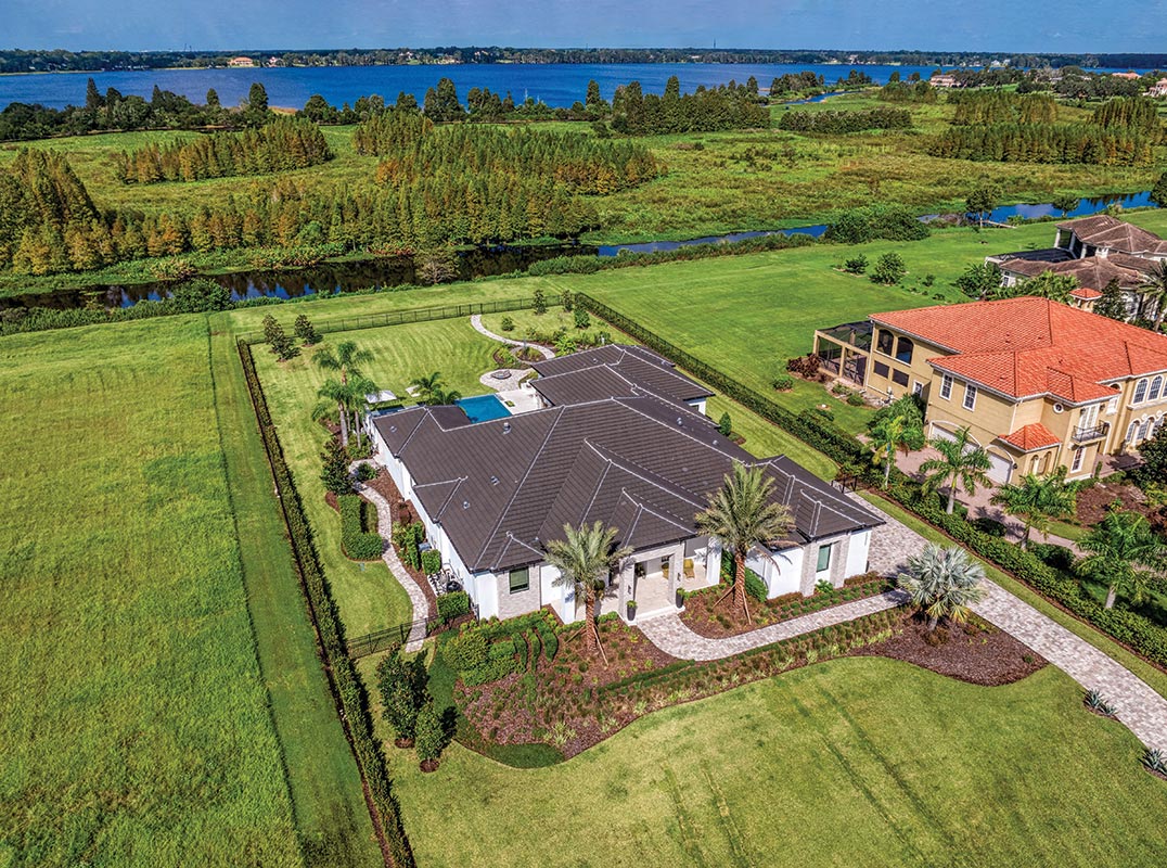 Extraordinary Private Custom Residence Sits on Nearly 2 Acres 